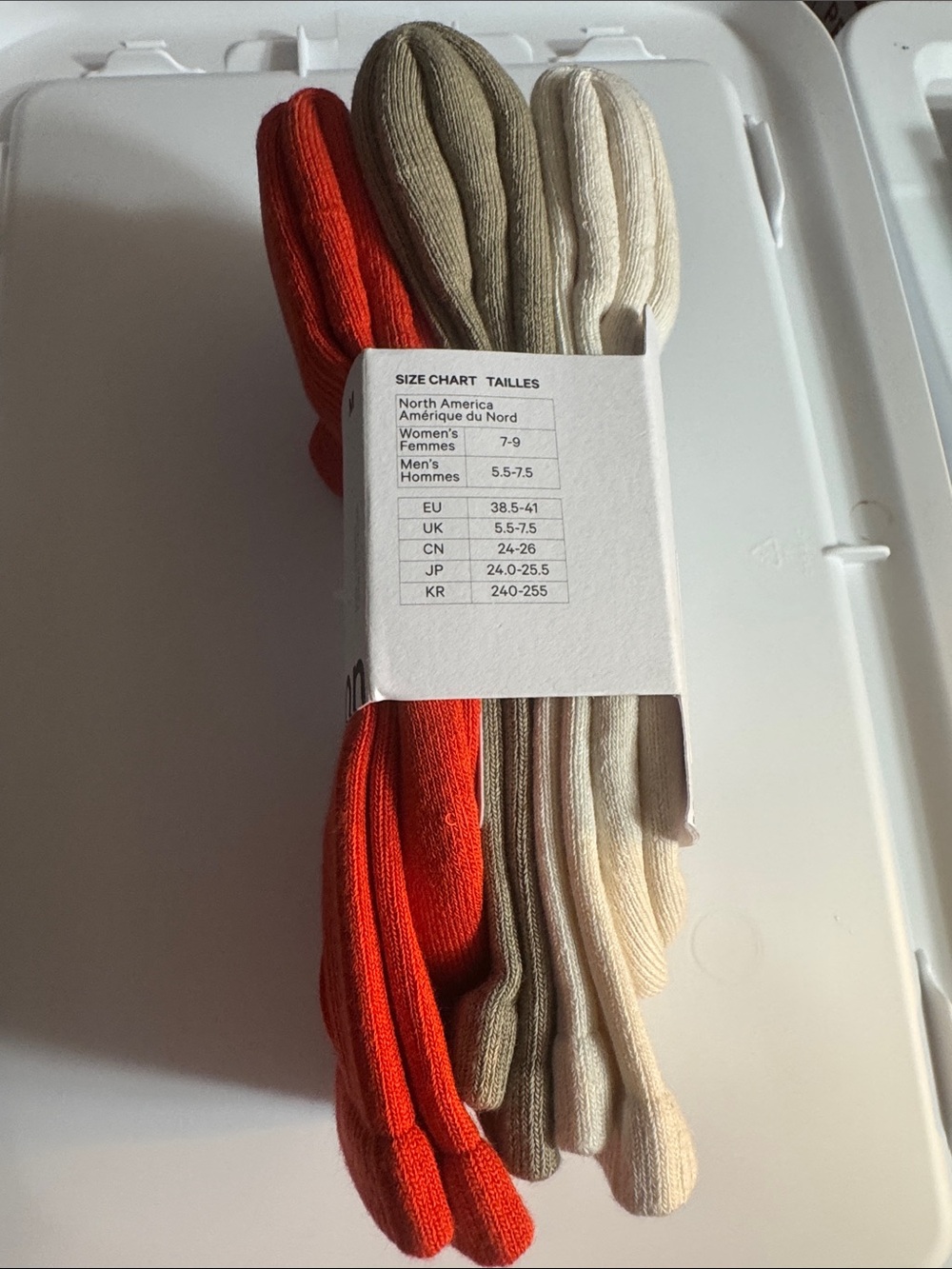 Lululemon Athletica 3 pk Bundle Unisex Daily Essential Crew Socks. Org Tan Crm - Picture 2 of 4